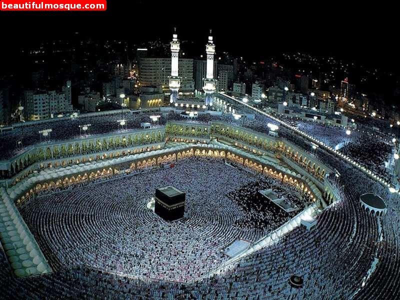 Images For Kaaba Night Picture - Tourist Attraction Saudi Arabia - HD Wallpaper 