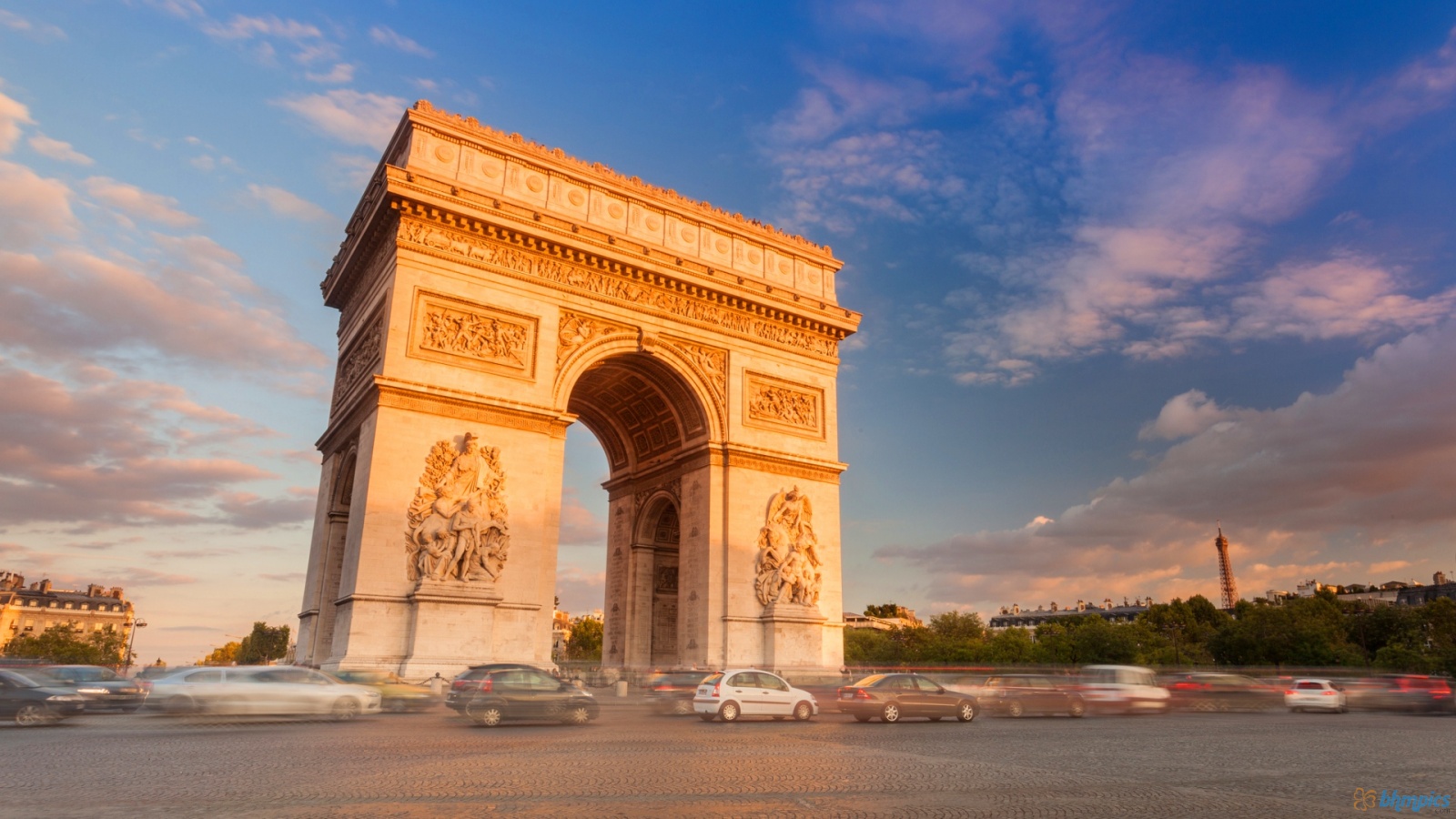Arc De Triomphe Background - HD Wallpaper 