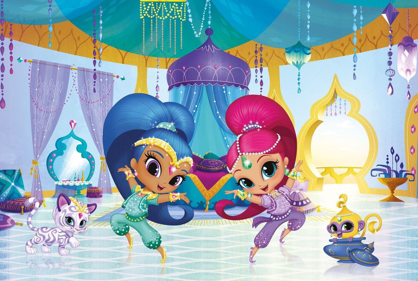 Tactic Floor Puzzle Shimmer & Shine 60 X 40 Cm 35-piece - Shimmer En Shine - HD Wallpaper 