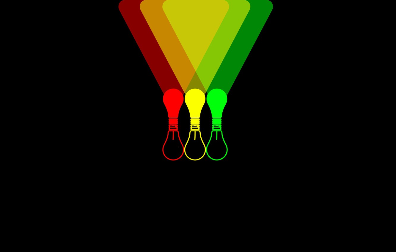 Photo Wallpaper Light Bulb, Color, Light, Background, - Background Red Yellow Green - HD Wallpaper 