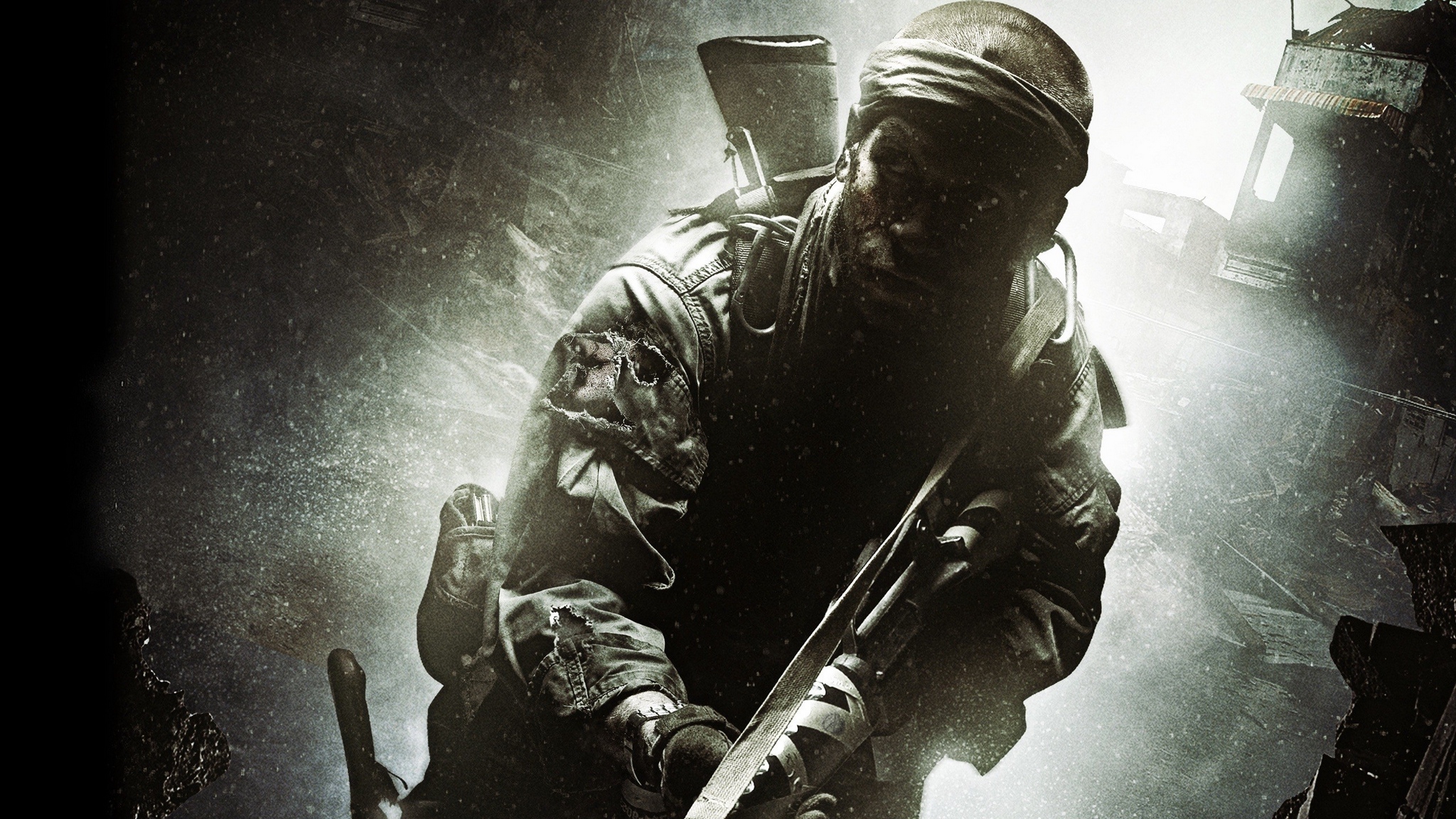 Download Wallpaper Call Of Duty, Soldier, Gun, Face, - Call Of Duty Ultrawide - HD Wallpaper 