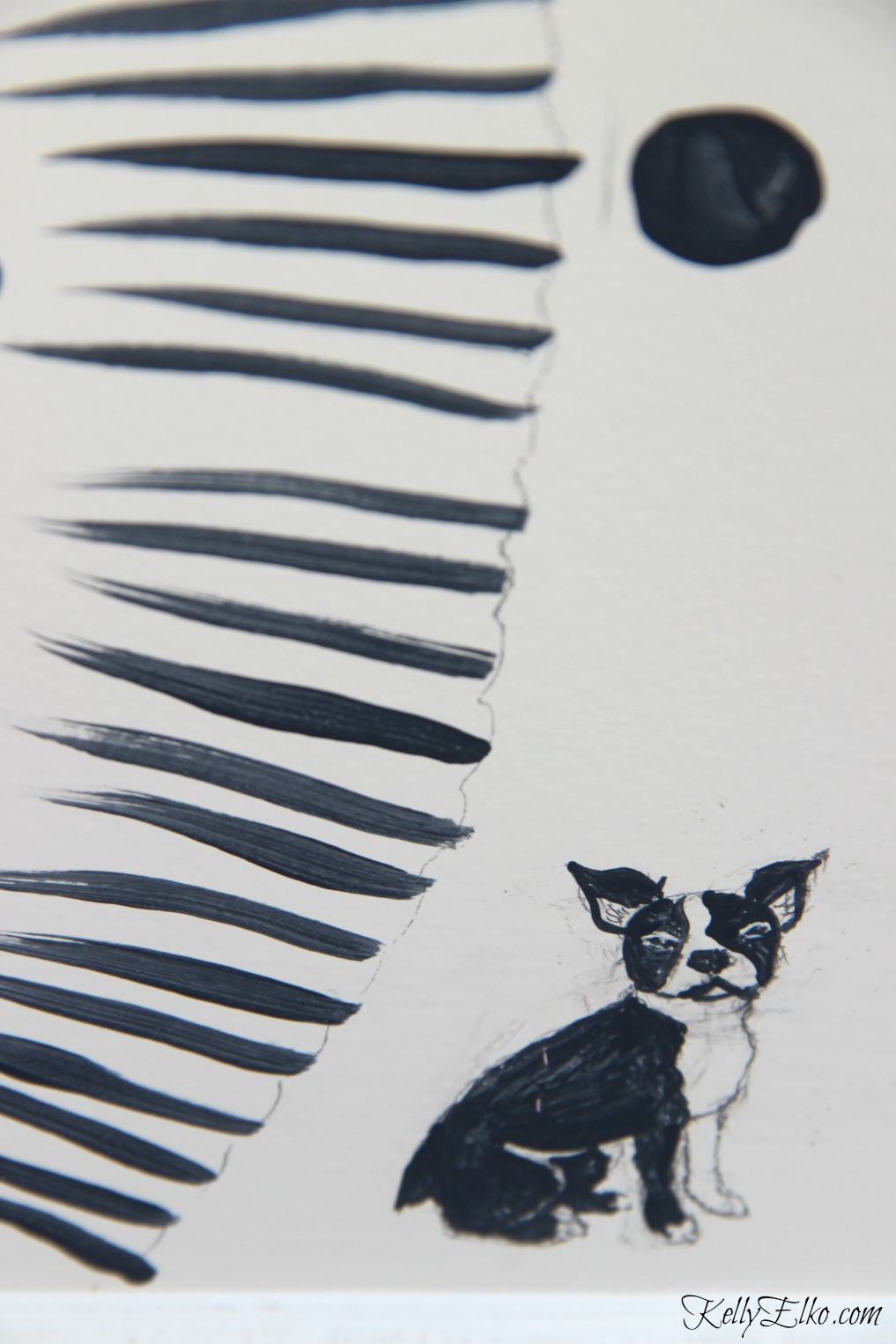 Forget Wallpaper This Hand Painted Mural Is Like Faux - French Bulldog - HD Wallpaper 