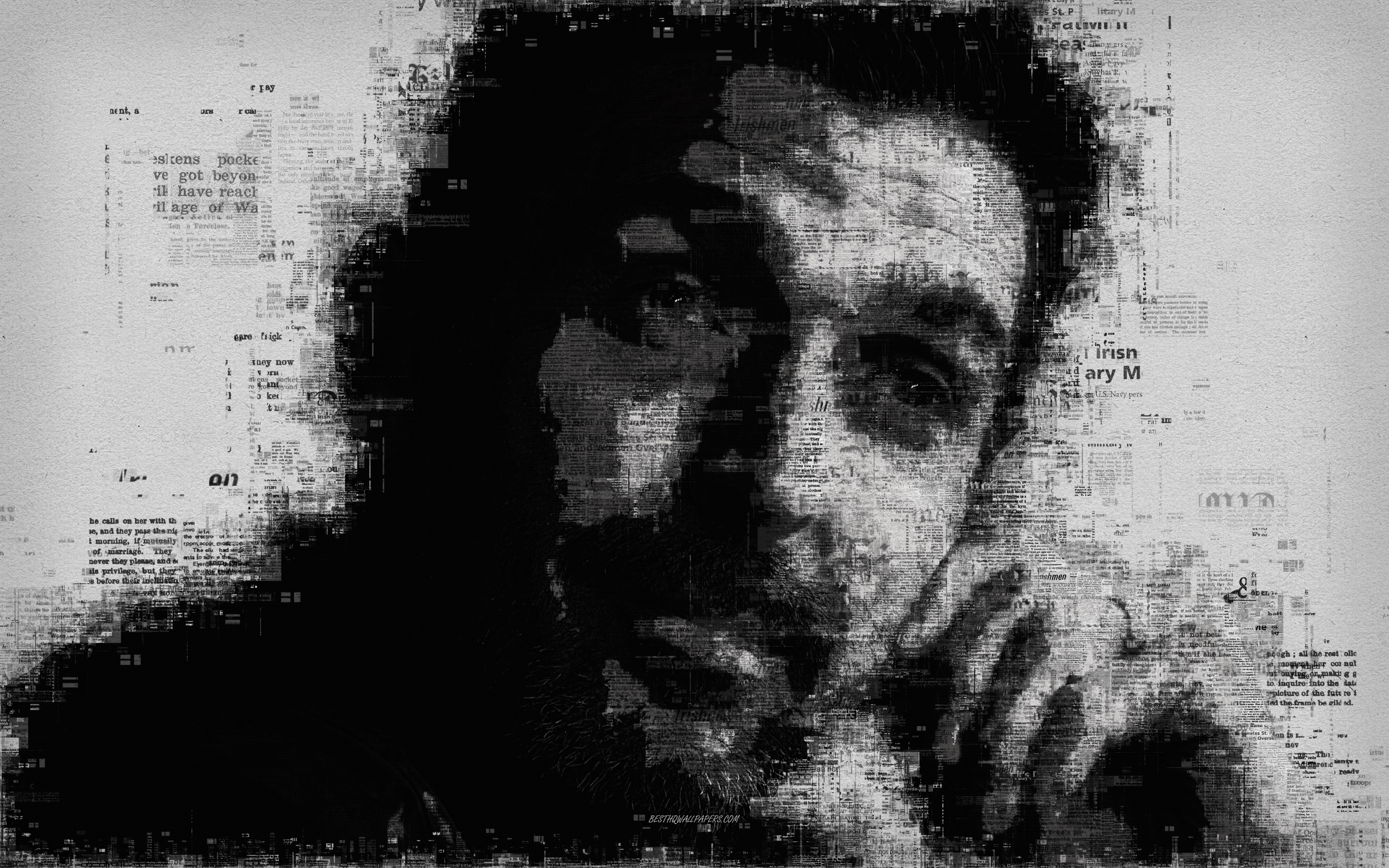 Typography Art On Newspaper - HD Wallpaper 