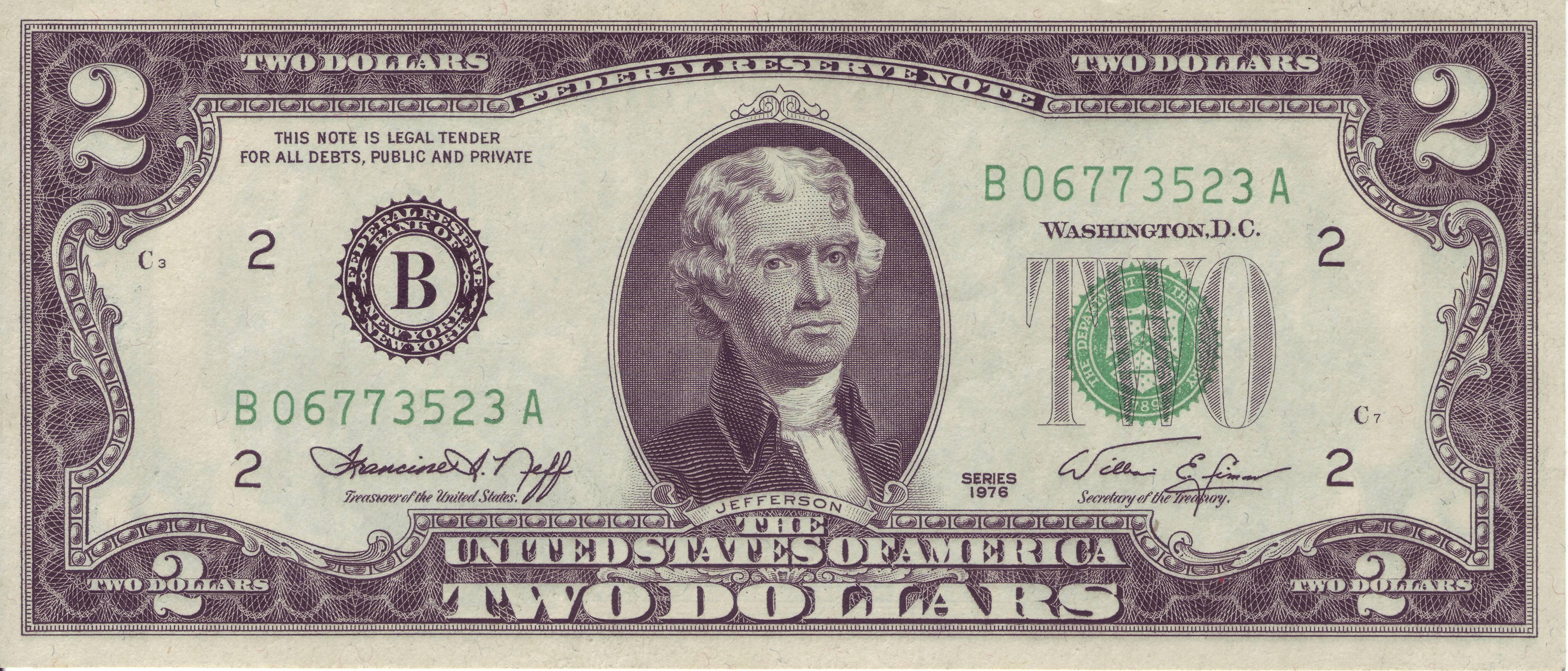 1963 2 Dollar Bill - HD Wallpaper 