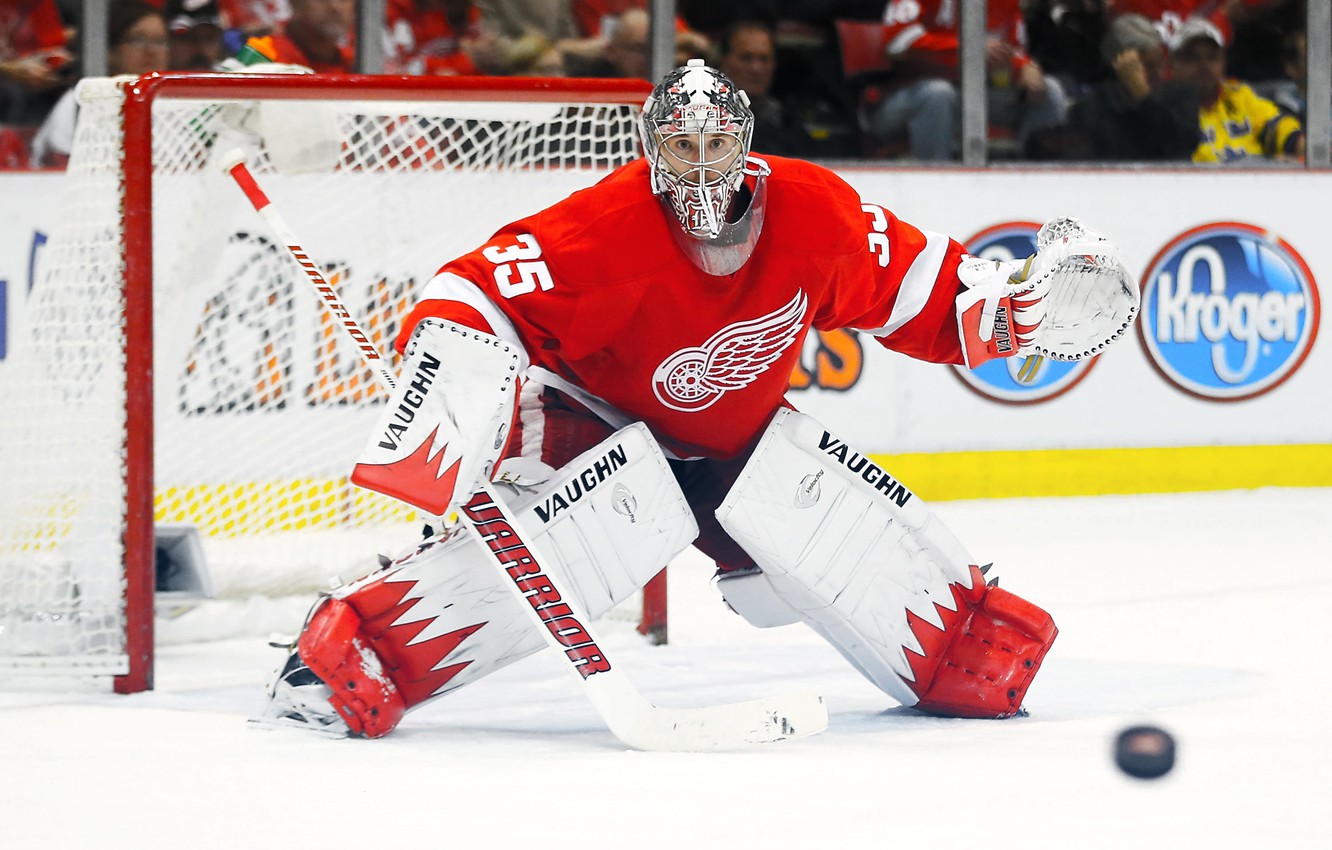 Photo Wallpaper The Game, Sport, Ice, Ice, Detroit, - Jimmy Howard Detroit Red Wings - HD Wallpaper 