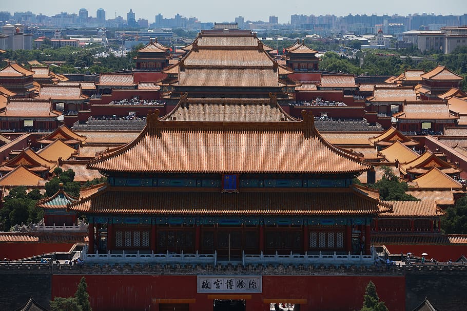 Beijing, China, Forbidden City, Palace, Architecture, - Jinshan View Of Forbidden City - HD Wallpaper 