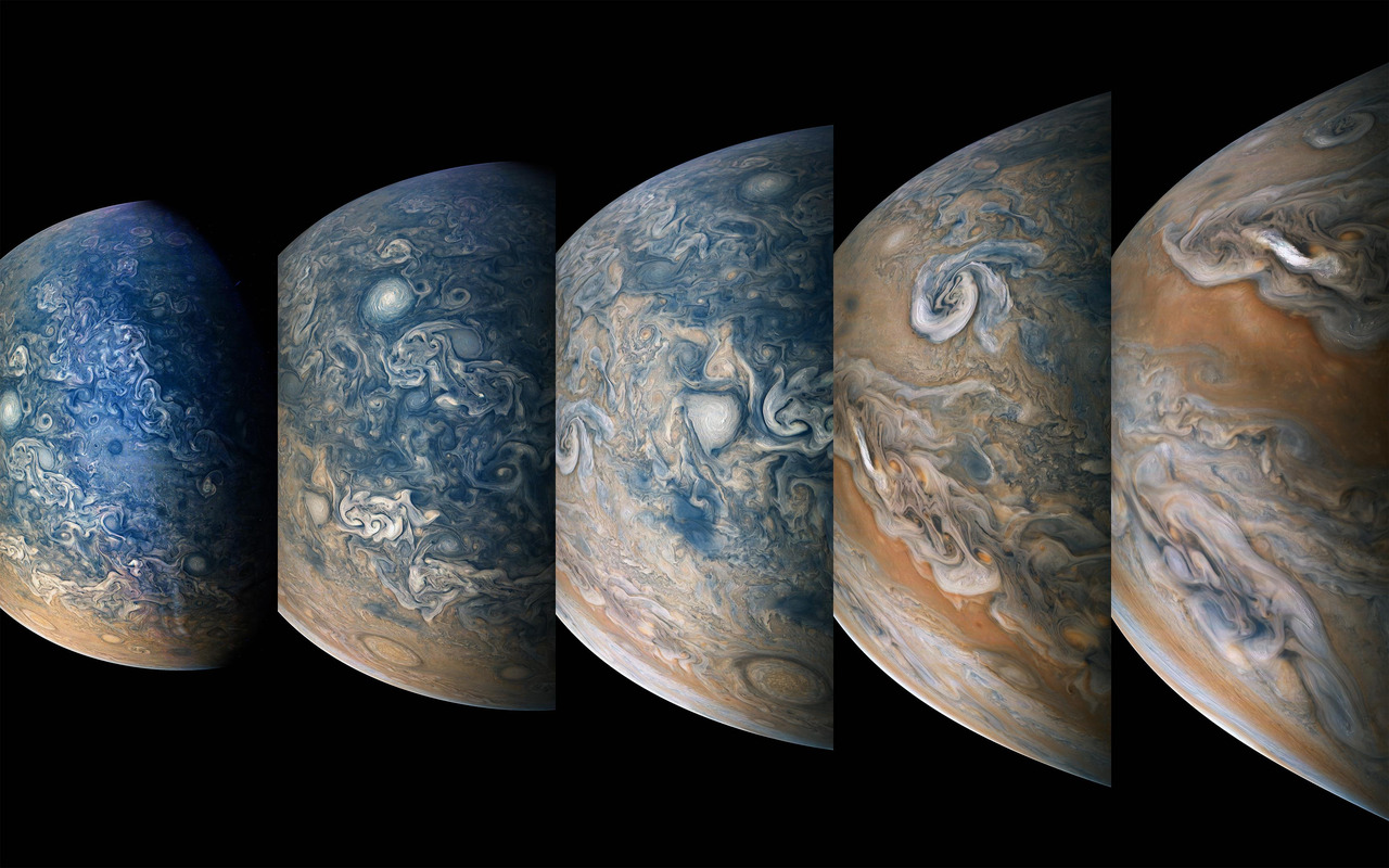 Color Enhanced Timelapse Images From Nasa’s Juno Spacecraft - Jupiter Flyby - HD Wallpaper 