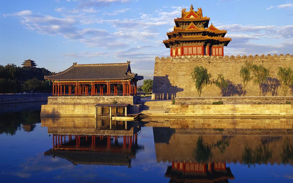 Corner Tower Of Forbidden City In Beijing China Wallpaper,city - Beijing - HD Wallpaper 