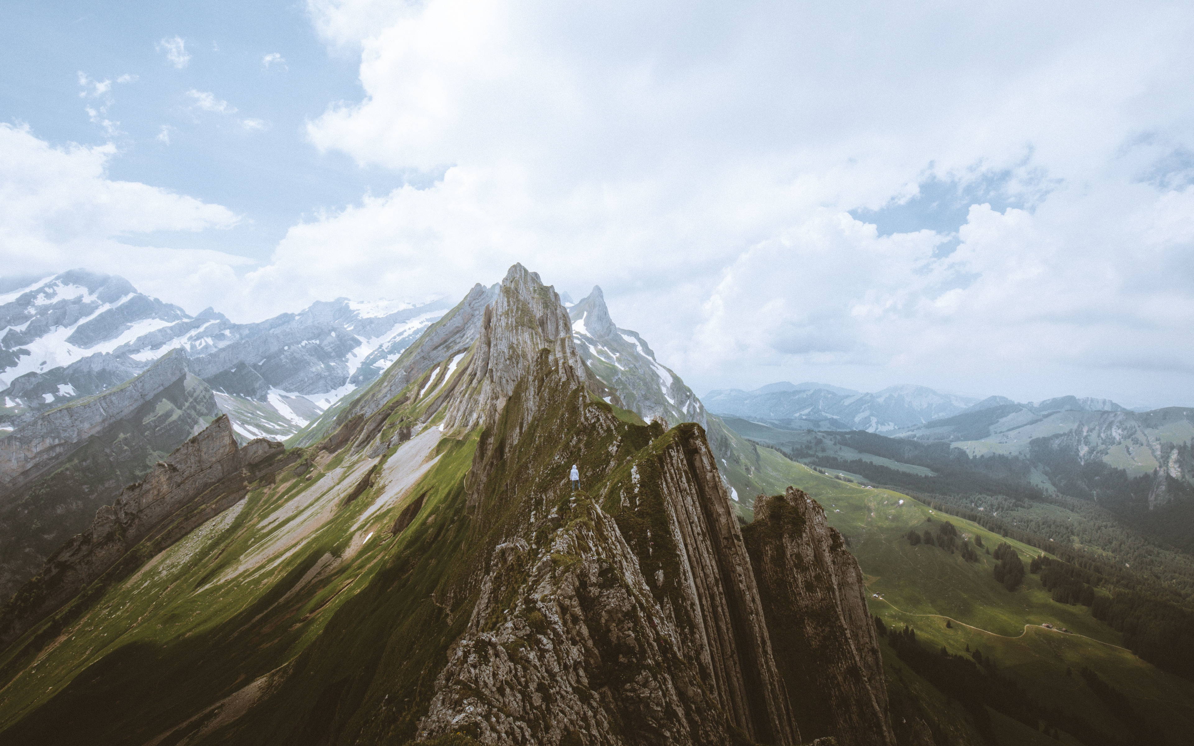 Swiss Alps, Mountains, Nature, Clouds, Wallpaper - Swiss Alps Iphone X - HD Wallpaper 