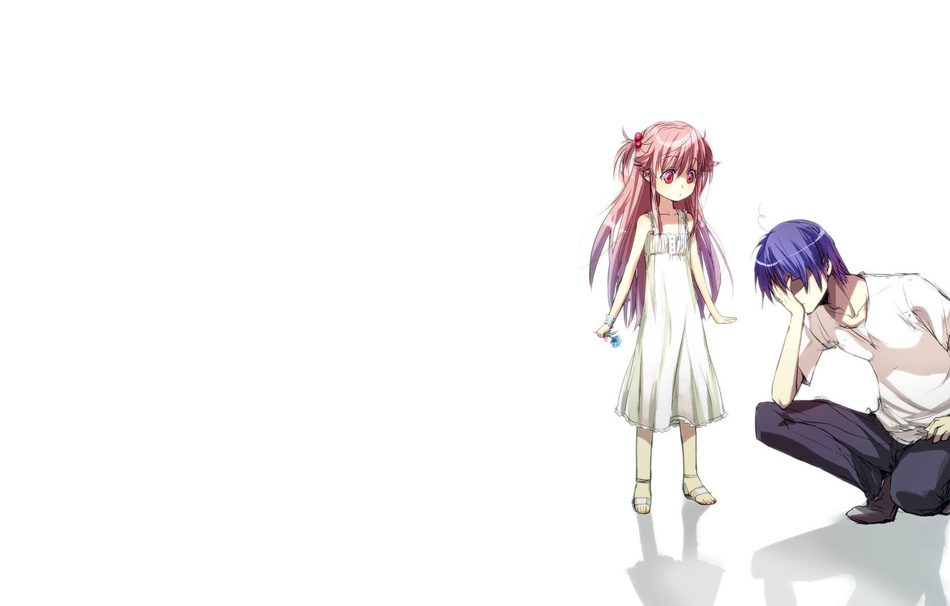 Photo Wallpaper Girl, Anime, Guy, Angel Beats, Yui, - Yui And Hinata Angel Beats - HD Wallpaper 