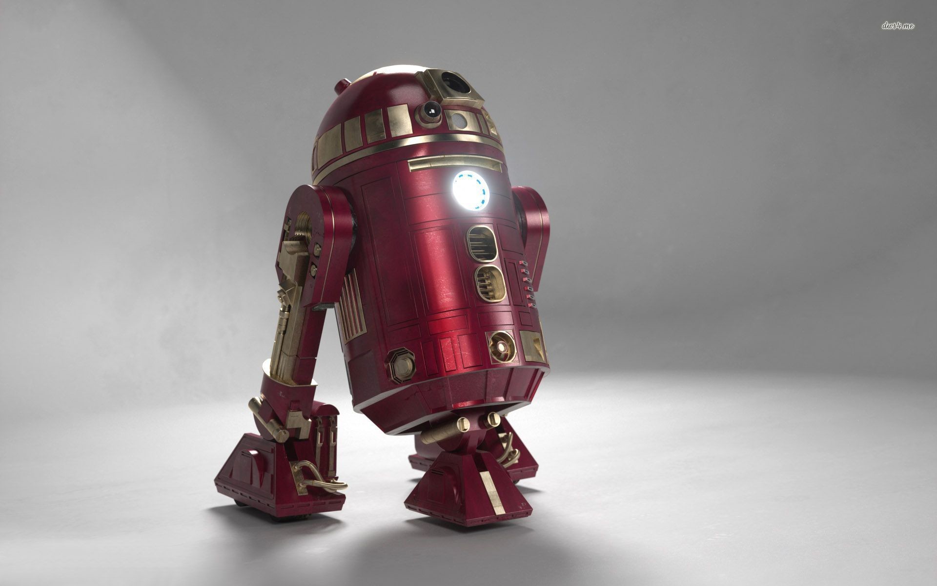 R2d2 In Iron Man Colors Images Hd Wallpaper Movie - Iron Man Star Wars - HD Wallpaper 