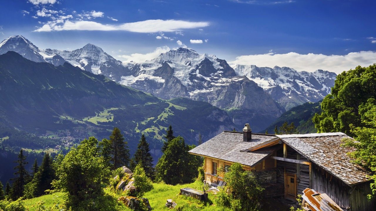 Switzerland Mountains - HD Wallpaper 