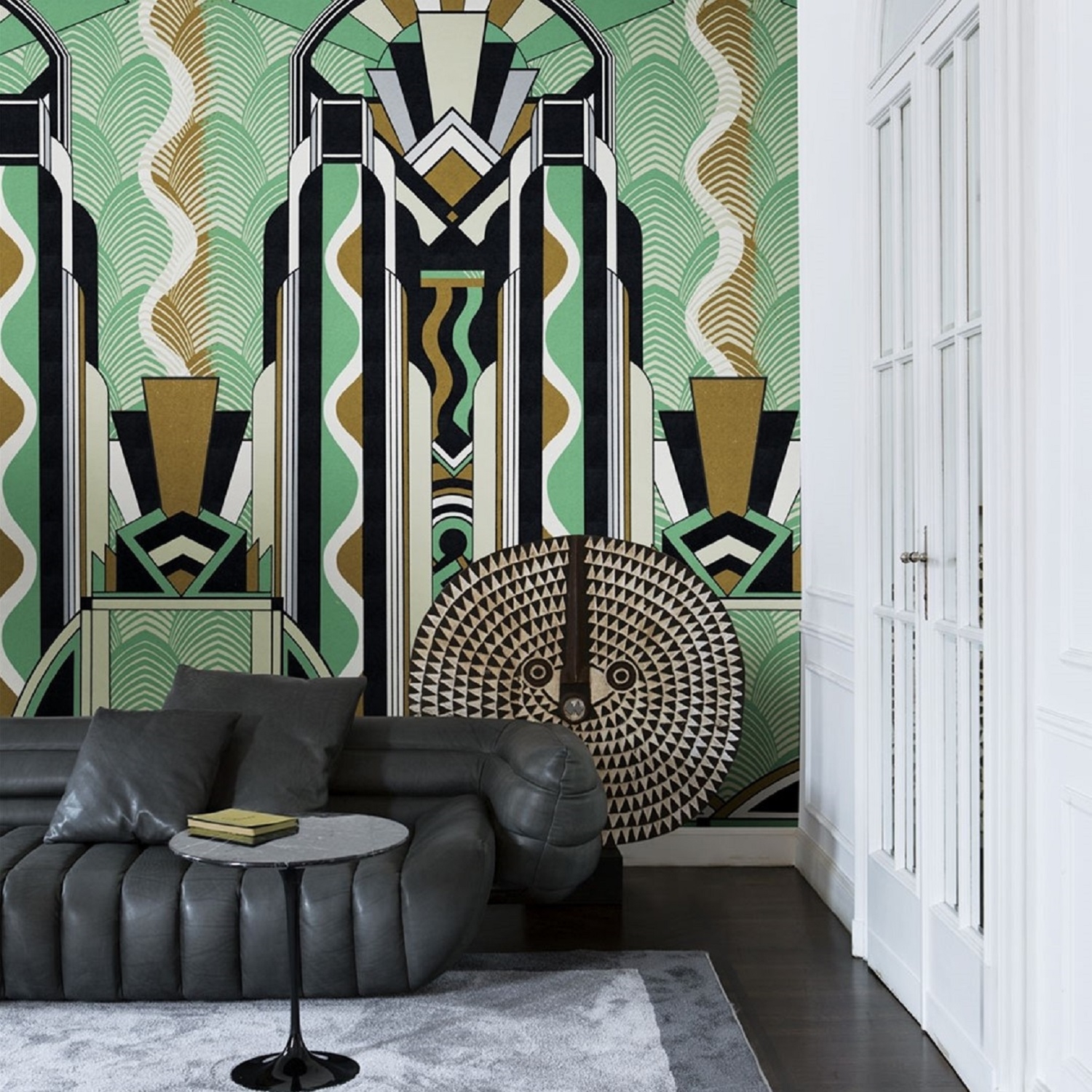 London Art Deco Jungle Wallpaper - Art Deco Jungle Interior Design - HD Wallpaper 
