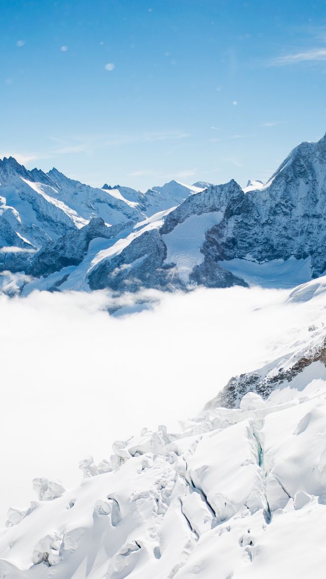 Bernese Alps, Mountain, Switzerland, Snow, Winter, - HD Wallpaper 