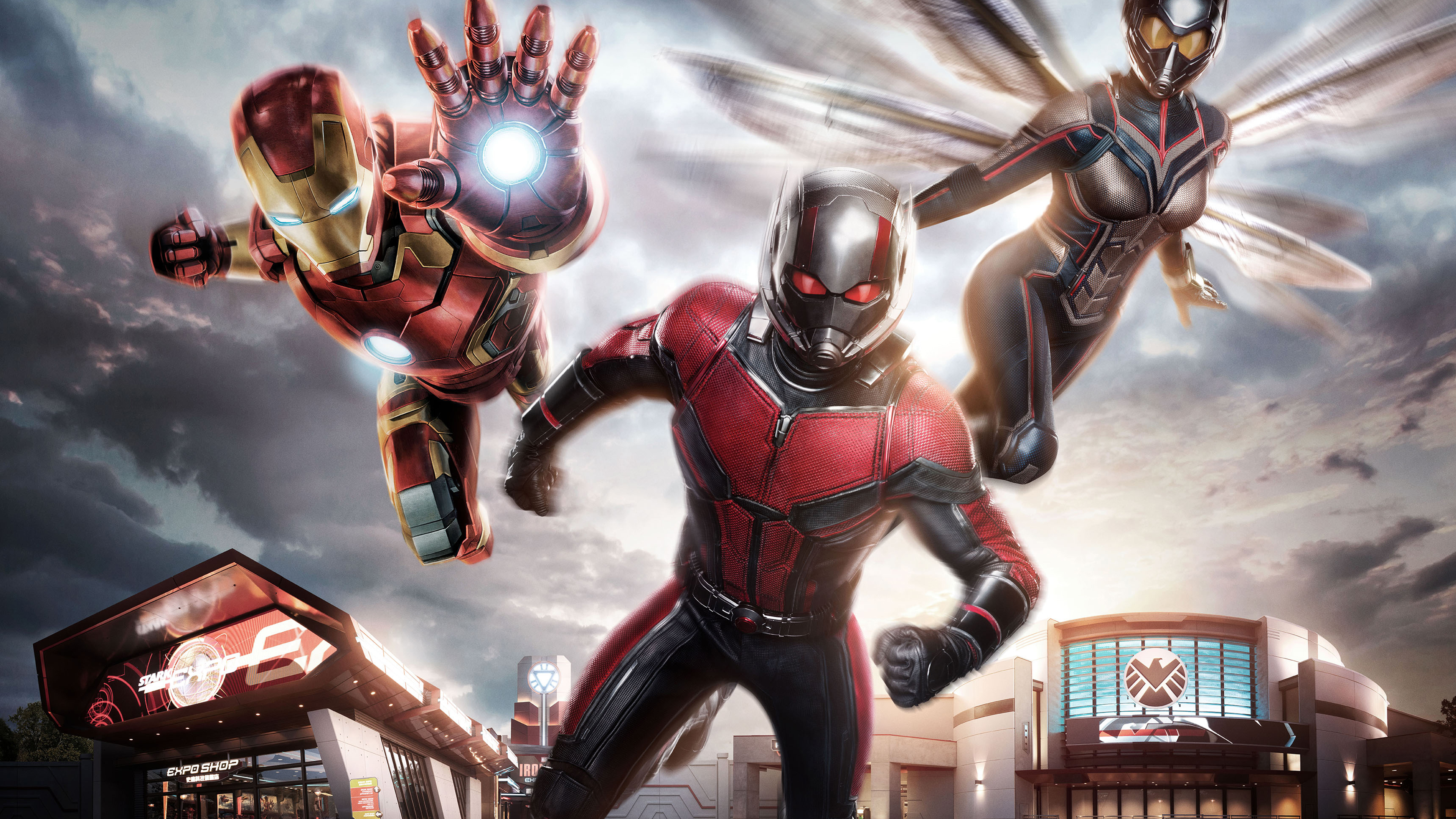 Iron Man Ant Man Wasp 4k - Win A Trip To Hong Kong Disneyland 2019 - HD Wallpaper 