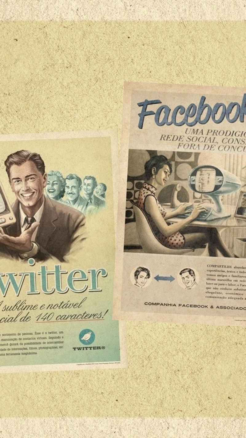 Wallpaper Youtube, Skype, Twitter, Facebook, Social - Facebook Vintage - HD Wallpaper 