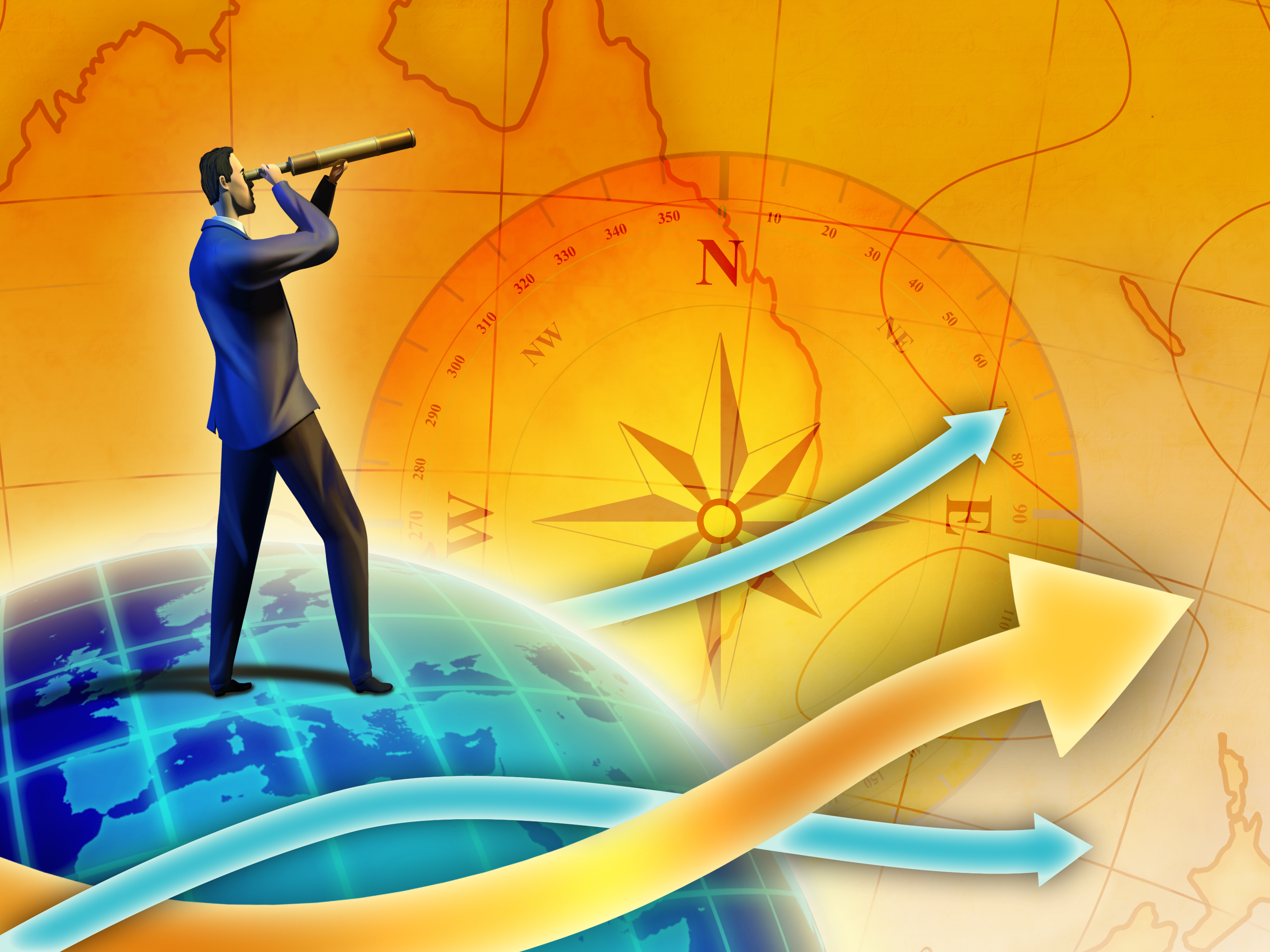 Young Executive Looking To The Future - Technology Forecasting - HD Wallpaper 