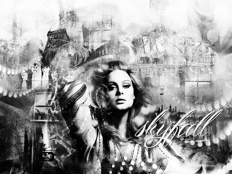 Adele - Monochrome - HD Wallpaper 