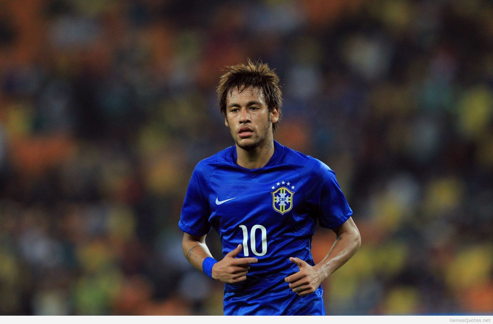 Neymar Brazil Blue Jersey - HD Wallpaper 