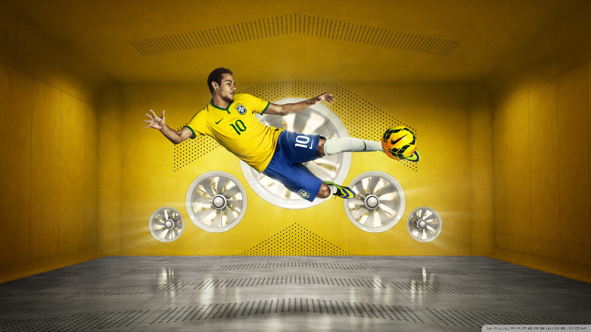 Neymar 2014 World Cup Wallpaper - Neymar Bicycle Kick Hd - HD Wallpaper 