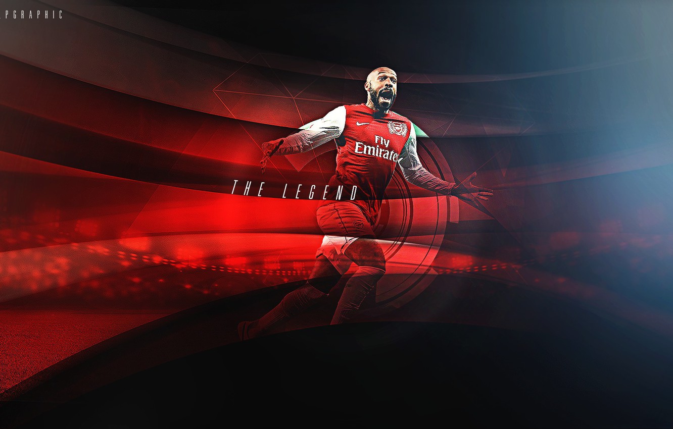 Photo Wallpaper Attack, Victory, Player, Arsenal, Center, - Thierry Henry Wallpaper 1366x768 Arsenal - HD Wallpaper 