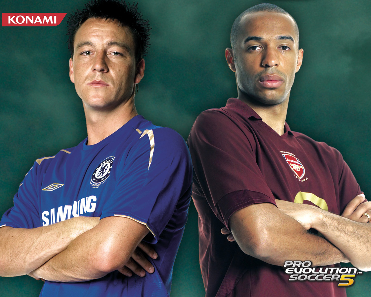 Pro Evolution Soccer 5, John Terry And Thierry Henry - HD Wallpaper 