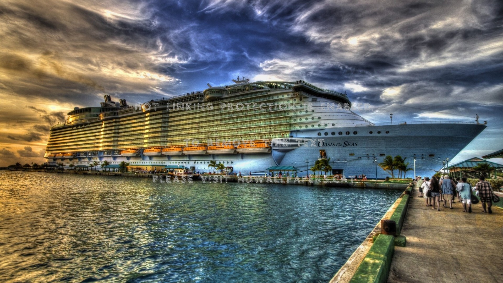 Amazing Oasis Of The Sea Cruise Ship Hdr - Oasis Of The Seas - HD Wallpaper 