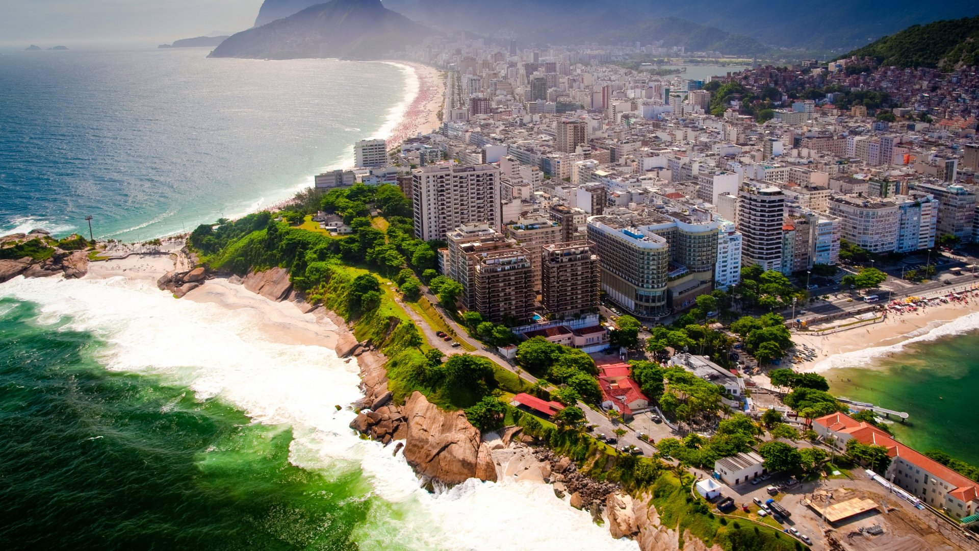 Rio De Janeiro Brazil Panorama Landscape - Rio De Janeiro Windows 10 - HD Wallpaper 