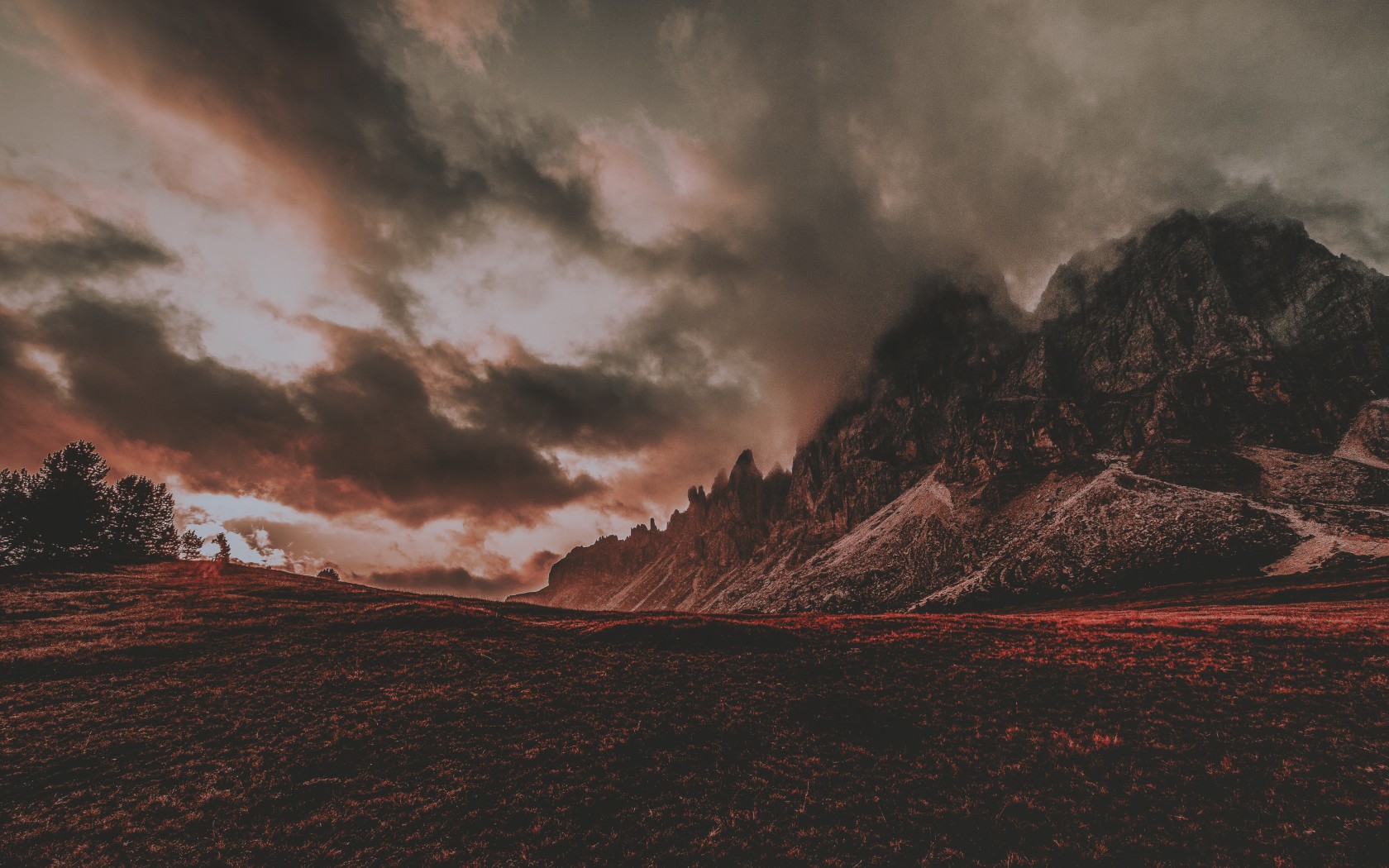 Landscape Mountain Dusk - HD Wallpaper 