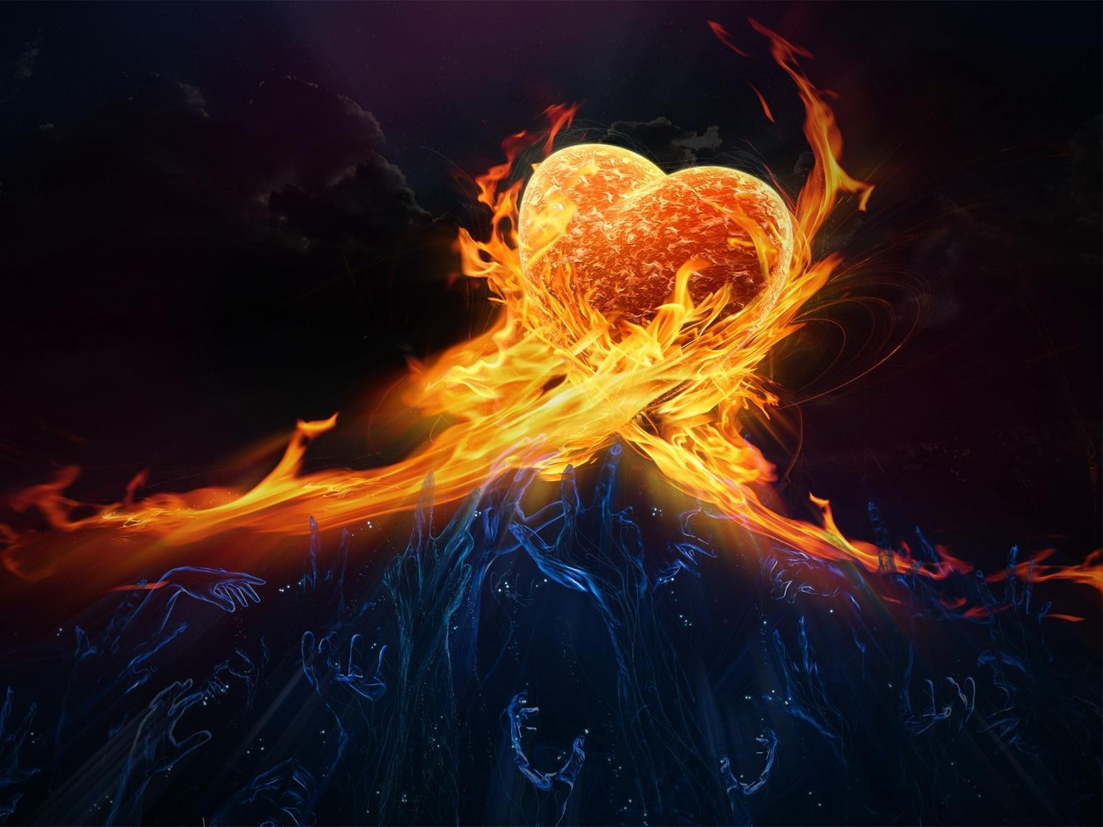 Elemental Heart - HD Wallpaper 