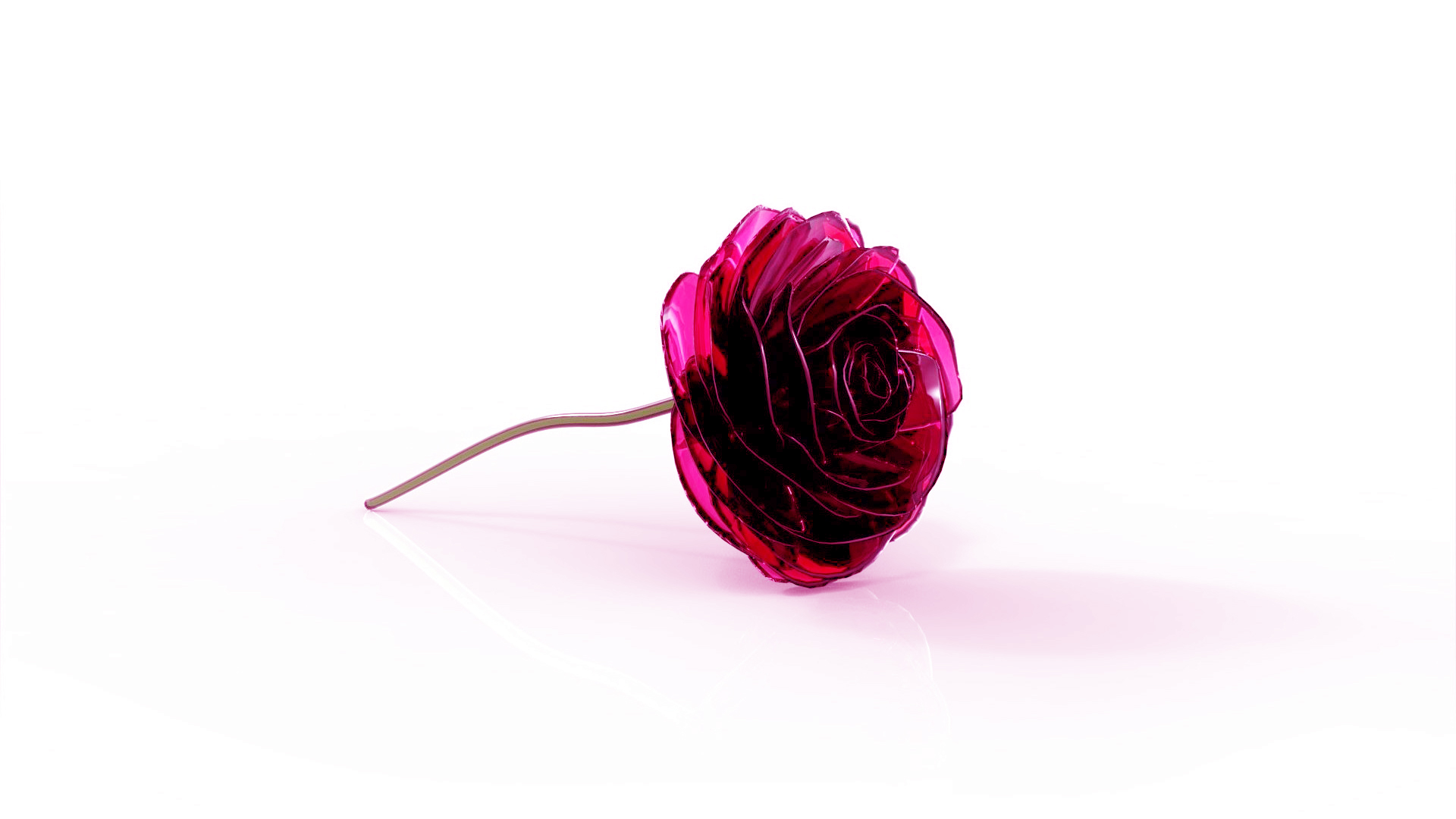 3d Glass Rose For Love High Definition Wallpapers - Rose - 1920x1080  Wallpaper 