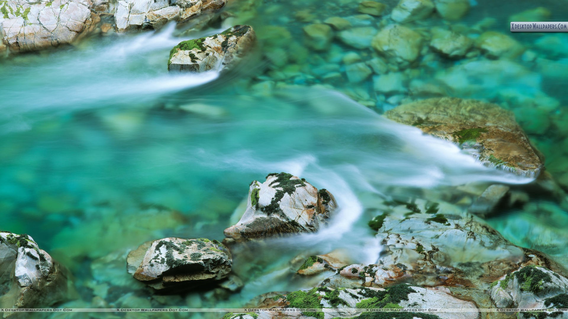 Green Stones At Rivers - HD Wallpaper 