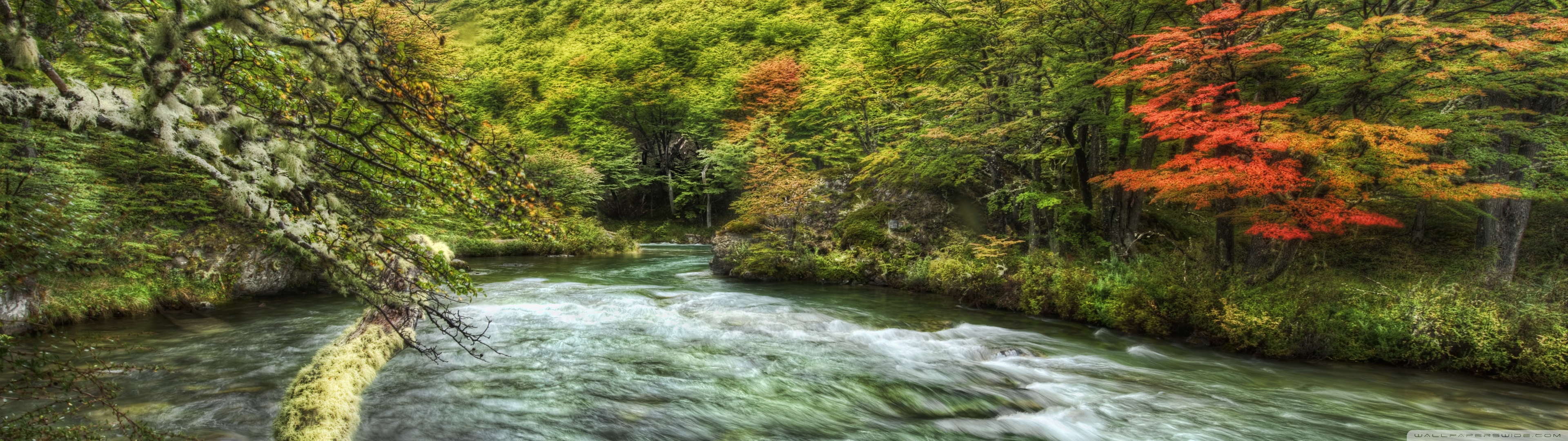 Dual Monitor Wallpaper River - HD Wallpaper 