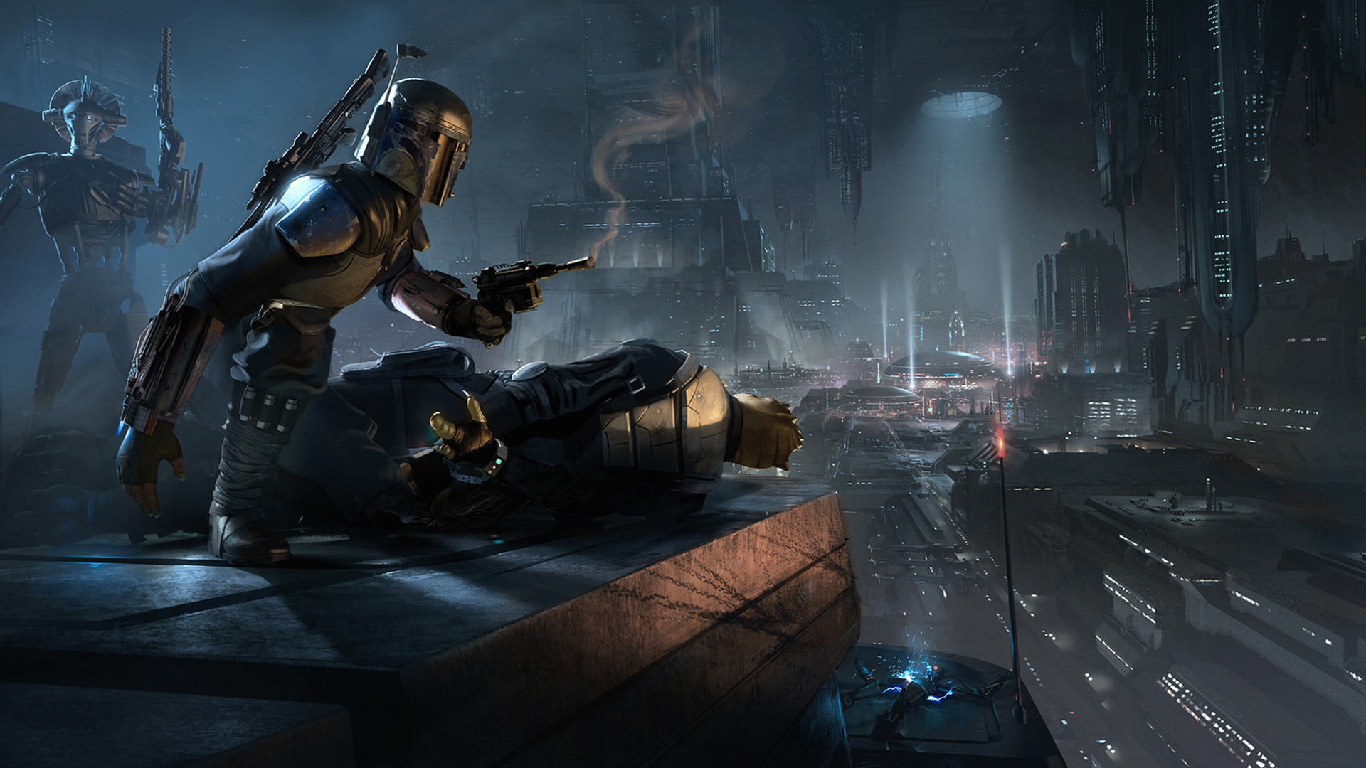 Bounty Hunter 
 Data Src New Star Wars Bounty Hunter - Star Wars 1313 Concept Art - HD Wallpaper 