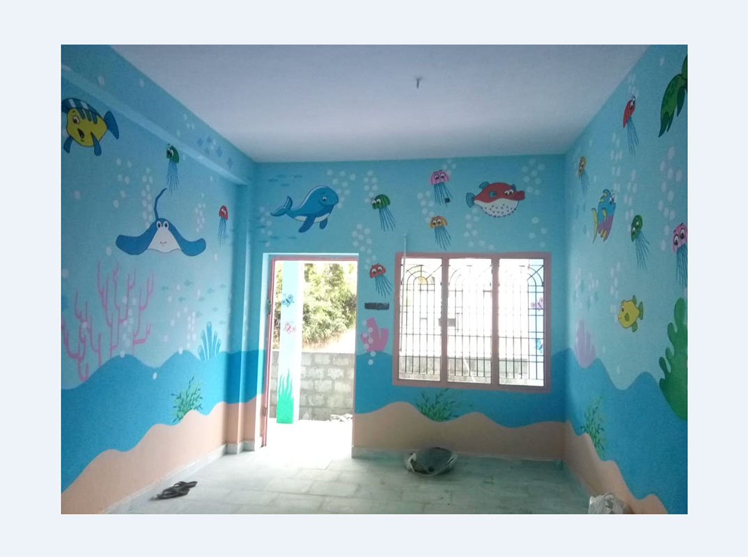 Canvas Play School Wall Paintings Hyderabad, Wall Painting - Interior Design - HD Wallpaper 