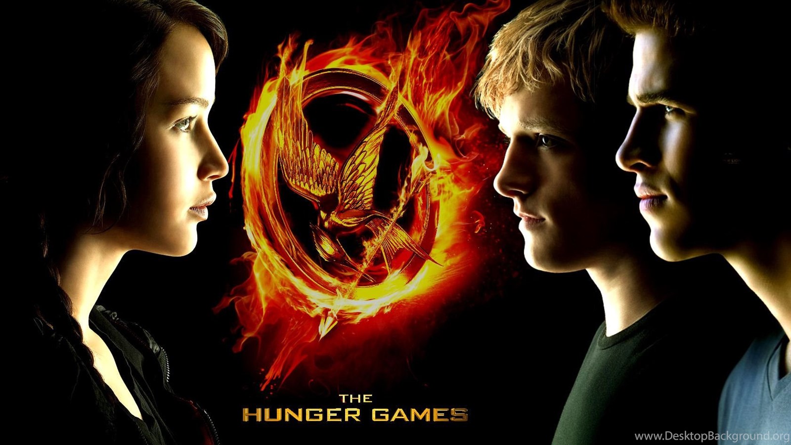 Hunger Games Haymitch Gale Katniss Peeta - HD Wallpaper 