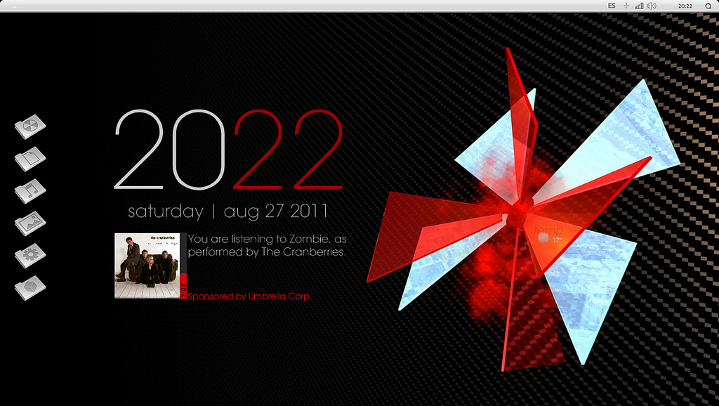 Umbrella Corporation Rainmeter Skin - HD Wallpaper 