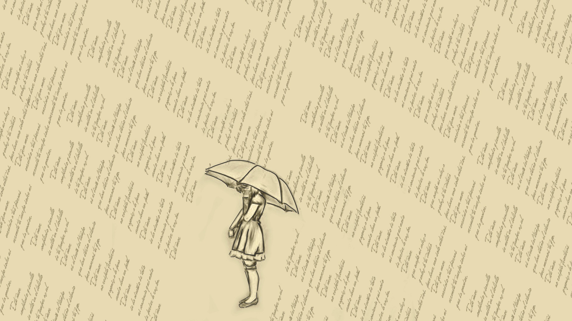 Women Umbrella Wallpaper 
 Data Src Words Desktop Wallpaper - Sketch - HD Wallpaper 