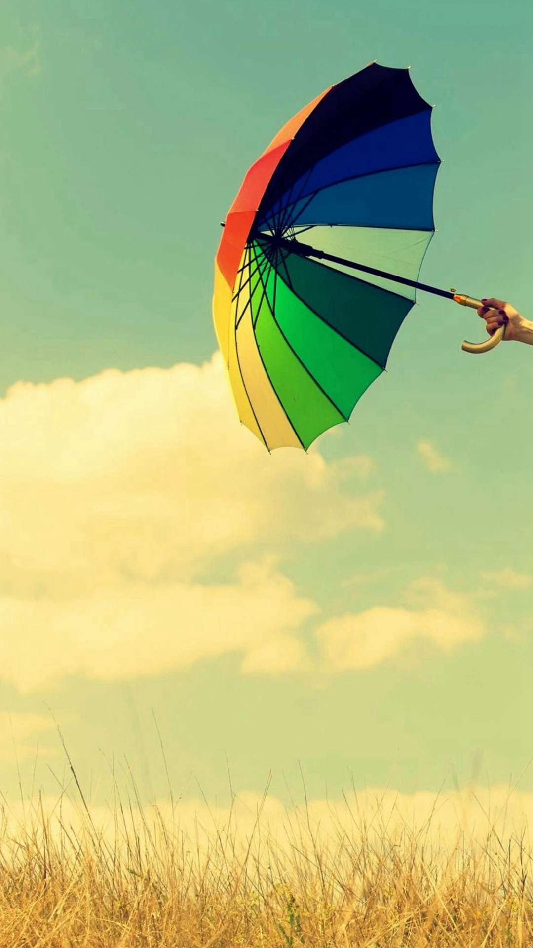 Umbrella Flying In The Wind - HD Wallpaper 