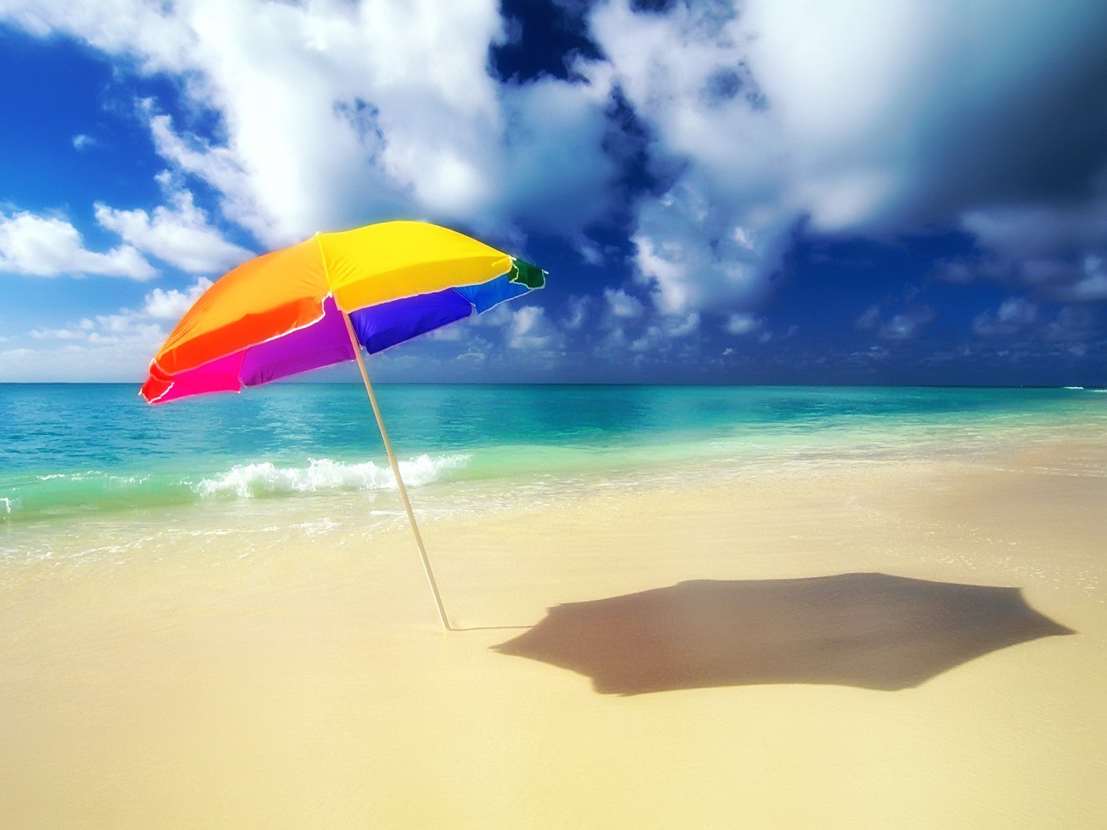 Beach Umbrellas Backgrounds - HD Wallpaper 