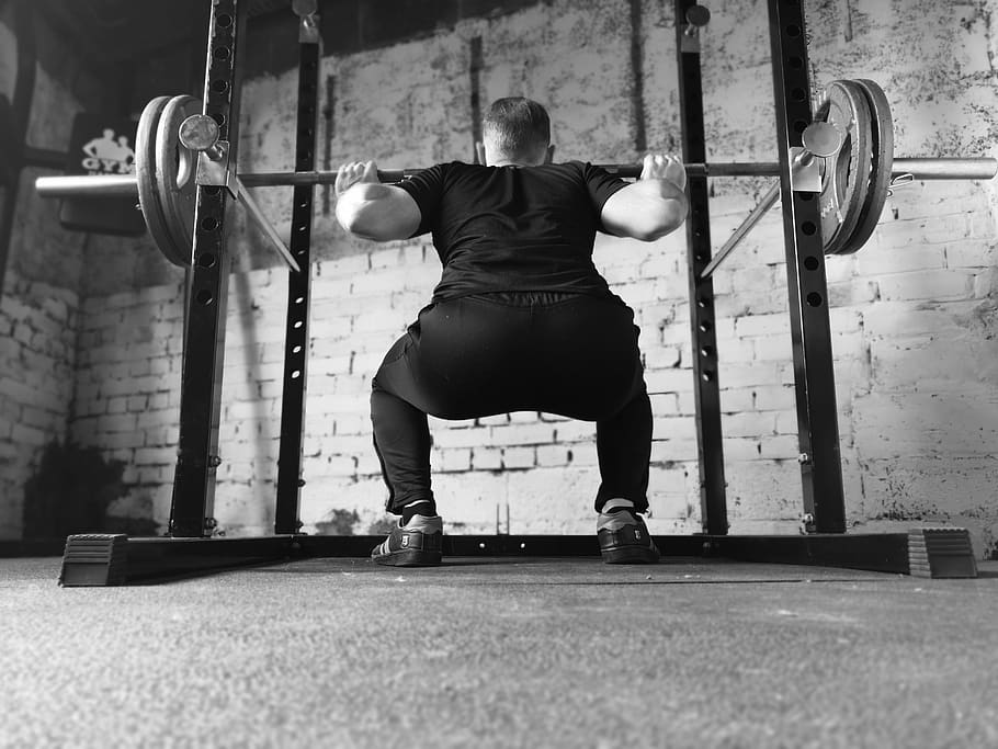 Barbell, Gym, Squat Rack, Man, Strength, Weights, Weight - Squat Barbell - HD Wallpaper 