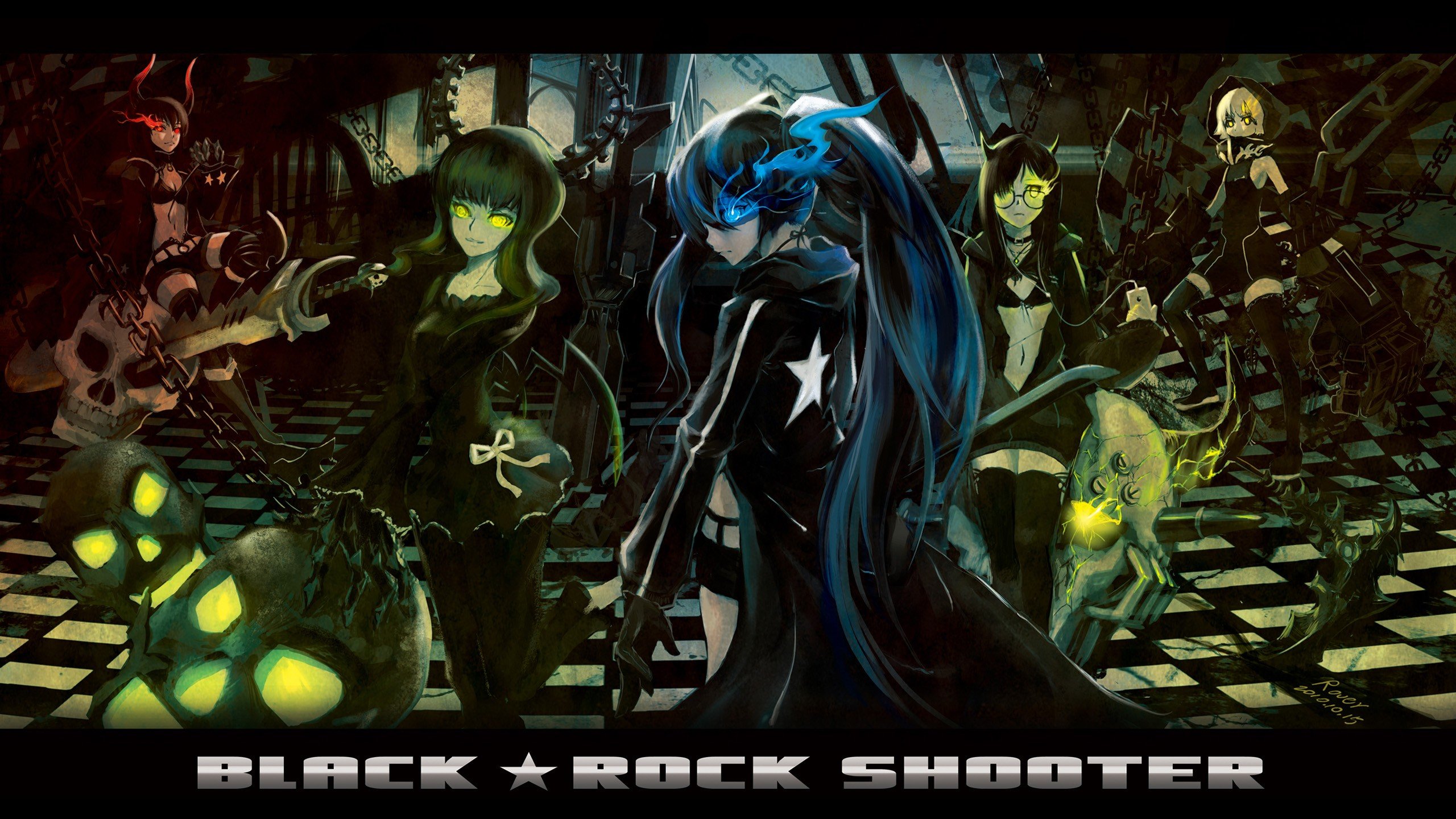 Black Rock Shooter Wallpaper All Character - HD Wallpaper 