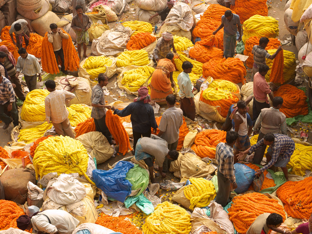 Howrah Bridge Flower Market - HD Wallpaper 