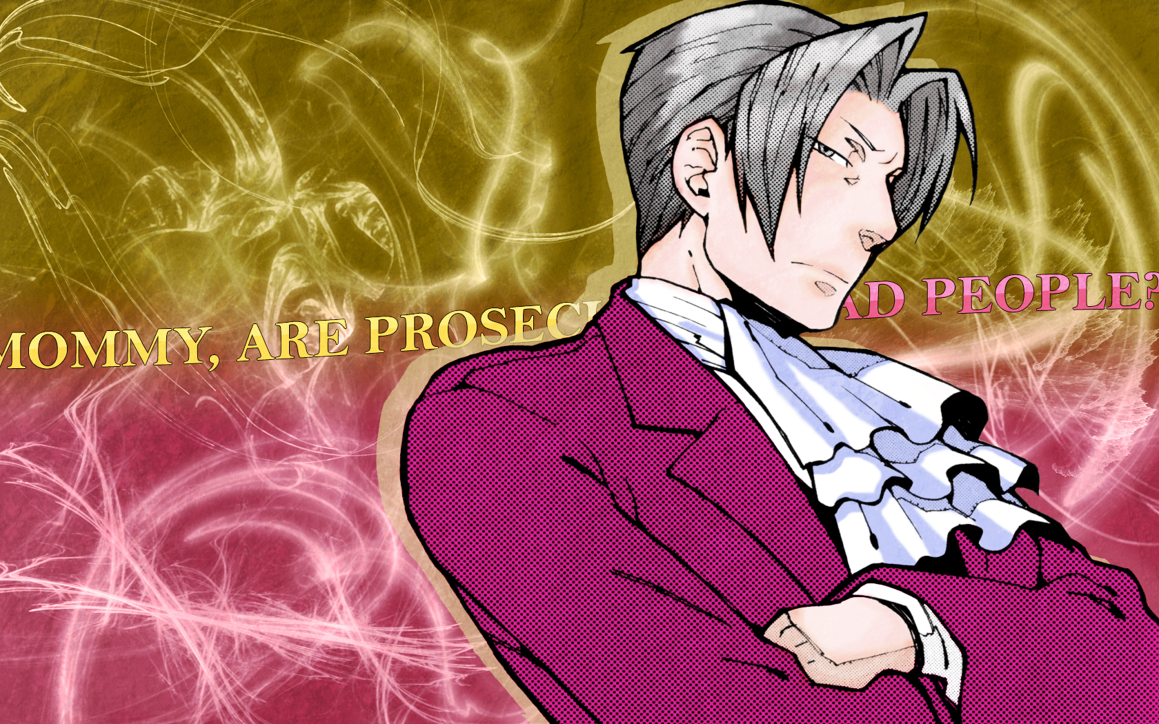 Capcom, Ace Attorney, Miles Edgeworth Wallpaper 
	style - Cartoon - HD Wallpaper 