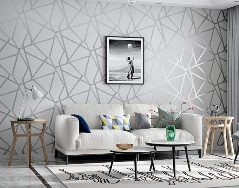 Grey Wallpaper Living Room - HD Wallpaper 
