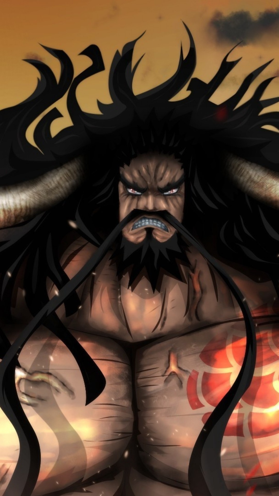 One Piece, Kaidou, Horns, Angry - HD Wallpaper 