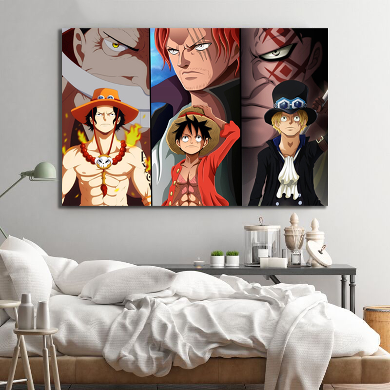 Modular Pictures Wall Art Poster One Piece Sabo Luffy - Love Is Art - HD Wallpaper 