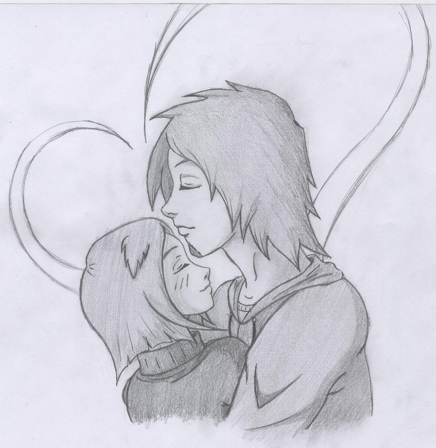 Easy Love Pencil Drawing - HD Wallpaper 