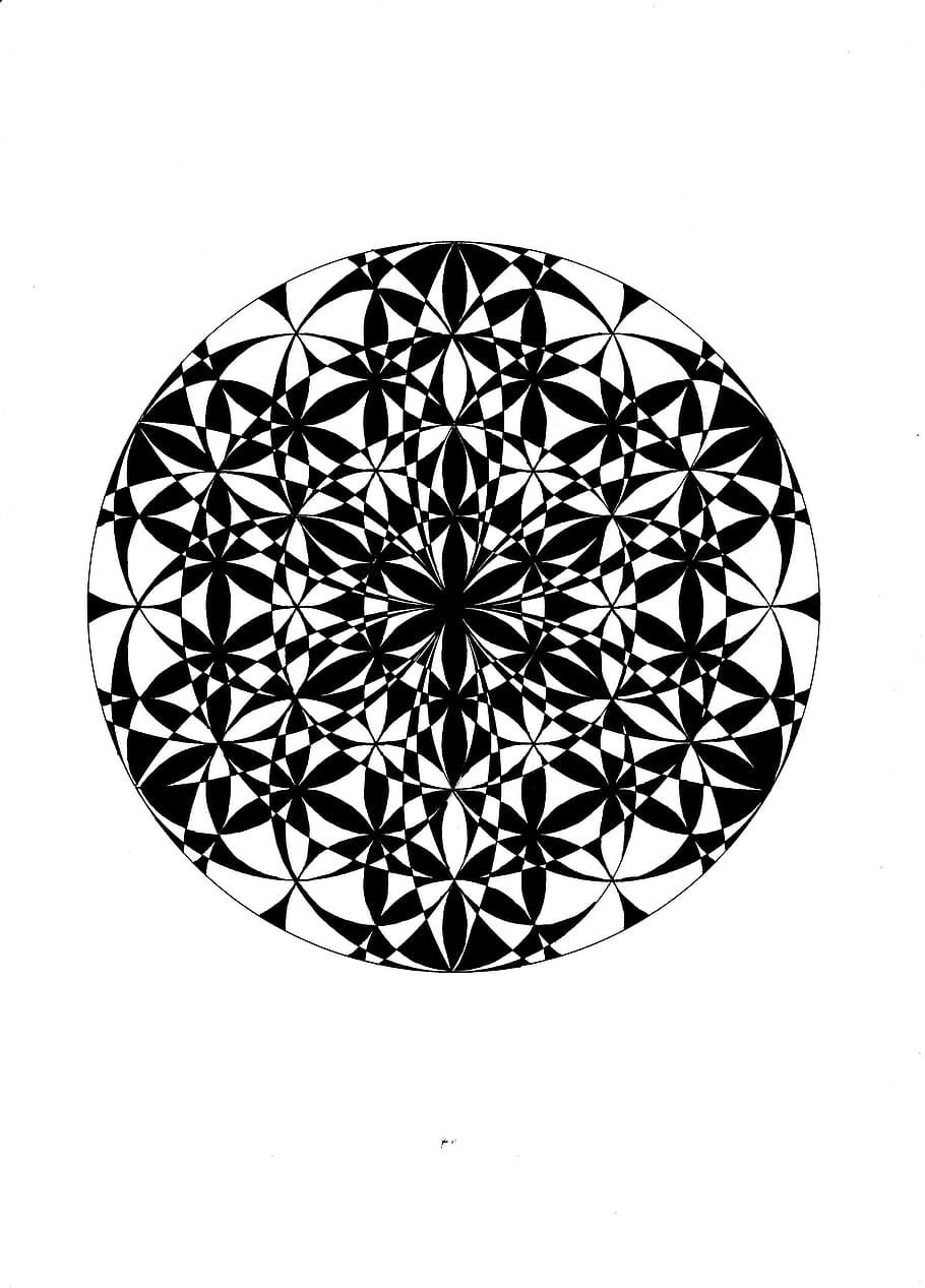 Sacred, Geometry, Hand Drawn, Sacred Geometry, Art, - Circle - HD Wallpaper 