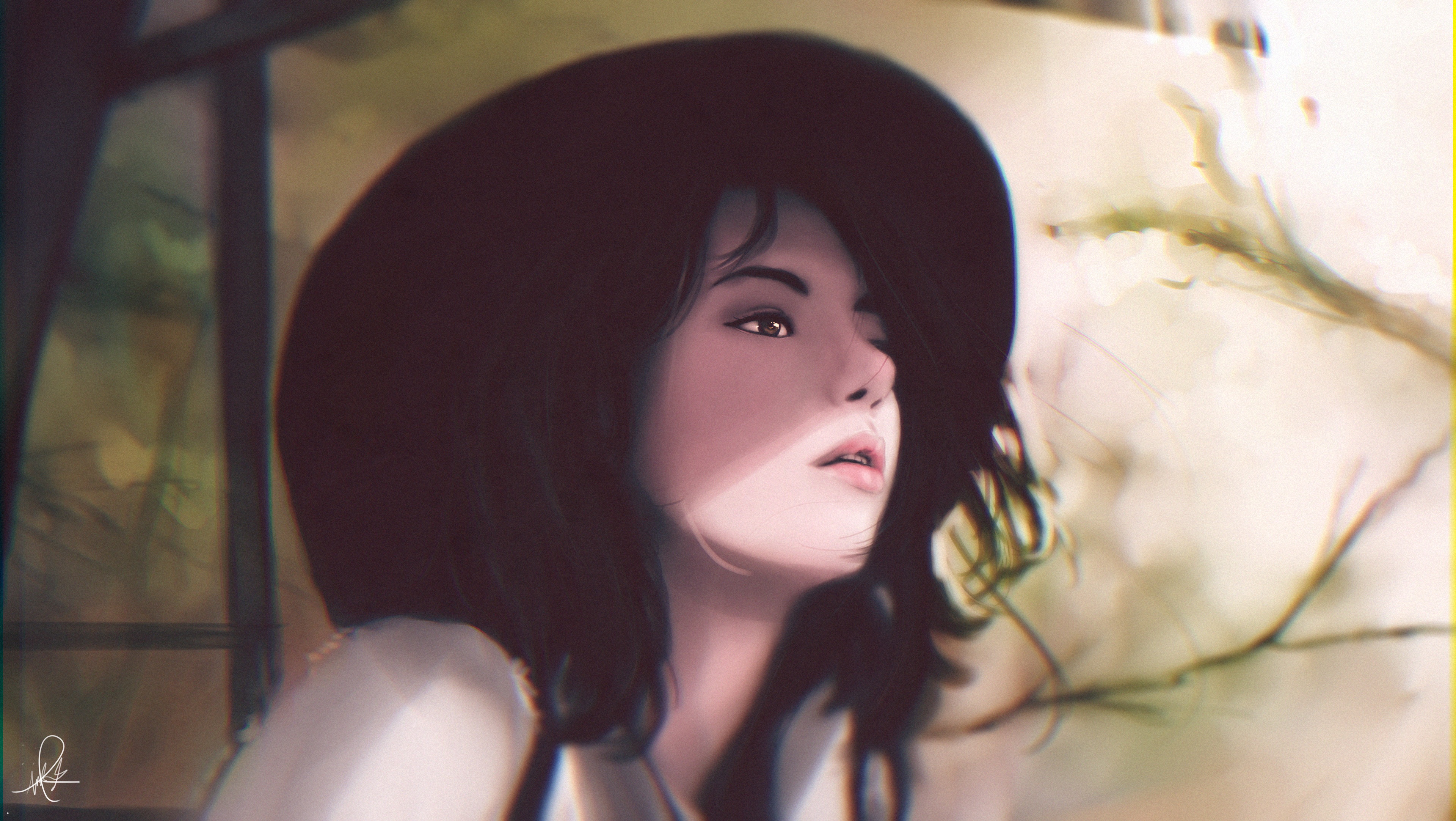 Girl Drawing Wallpaper - HD Wallpaper 